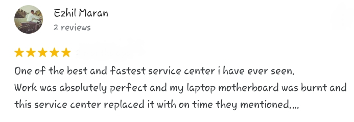 customer review 5 on google about our dell services in koramangala